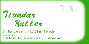 tivadar muller business card